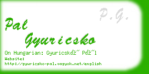 pal gyuricsko business card